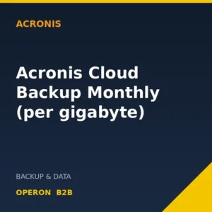 Acronis Cloud Backup Monthly (per gigabyte) — Operon B2B